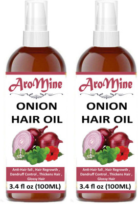 

AroMine Premium Herbal Hair Oil - for Hair Regrowth, Treat hair loss, Dandruff Control & Thickens hair( 100 ml) Hair Oil-Pack of-2-Bottle(200 ml) Hair Oil(200 ml)