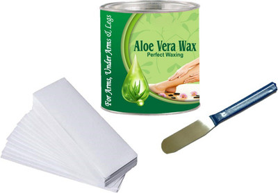 

Global Trends Combo of Wax Applicator Knife, Waxing Strips (approx. 90) and Aloe Vera Wax(600 g)
