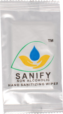 

SANIFY Hand Sanitizing Wipes(2 g, Pouch, Pack of 50)