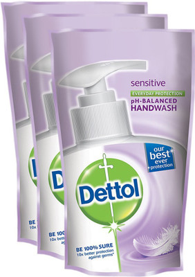

Dettol Sensitive Liquid Hand Wash Refill(525 ml, Pouch, Pack of 3)