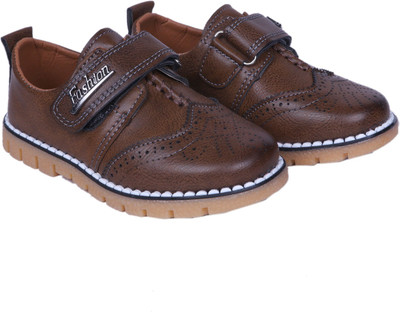 

FEETWELL Boys Velcro Casual Boots(Brown