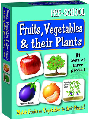

THE KIDS ZONE Creative Educational Aids P. Ltd. Fruits, Vegetables and Their Plants(Multicolor)