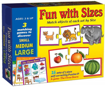 

THE KIDS ZONE Creative Educational Aids 0616 Fun with Sizes(Multicolor)
