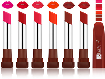 

Forsure Rose Pink, Bright Red, Baby Pink, Nude, Chocolate, Brown VELVET MATTE LIPSTICK(Rose Pink, Bright Red, Baby Pink, Nude, Chocolate, Brown)