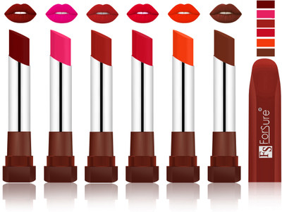 

Forsure Dark Maroon, Brown, Red, Nude, Wine, Rose Pink VELVET MATTE LIPSTICK(Dark Maroon, Brown, Red, Nude, Wine, Rose Pink)