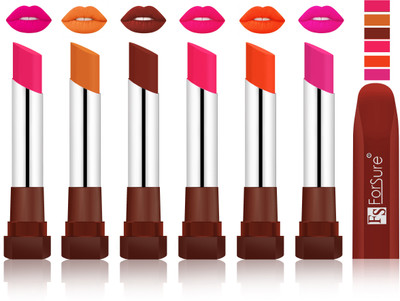 Forsure Rose Pink, Brick Nude, Maroon, Ruby Red, Nude, Rose Pink VELVET MATTE LIPSTICK(Rose Pink, Brick Nude, Maroon, Ruby Red, Nude, Rose Pink)