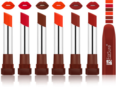 Forsure Wine, Nude, Chocolate, Brown, Red,Nude VELVET MATTE LIPSTICK(Wine, Nude, Chocolate, Brown, Red,Nude)