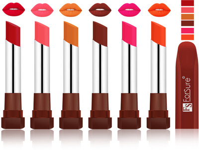 

Forsure Bright Red, Peach, Brick Nude, Maroon, Nude, Ruby Red VELVET MATTE LIPSTICK(Bright Red, Peach, Brick Nude, Maroon, Nude, Ruby Red)