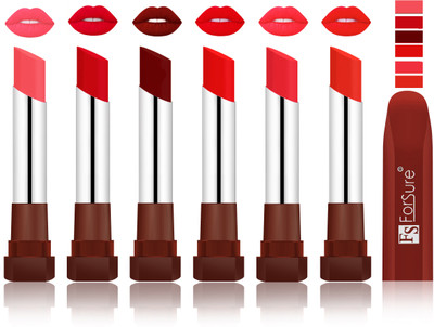 

Forsure Peach, Sweet Red, Dark Maroon, Romantic Red, Peach, Beach Nude VELVET MATTE LIPSTICK(Peach, Sweet Red, Dark Maroon, Romantic Red, Peach, Beach Nude)