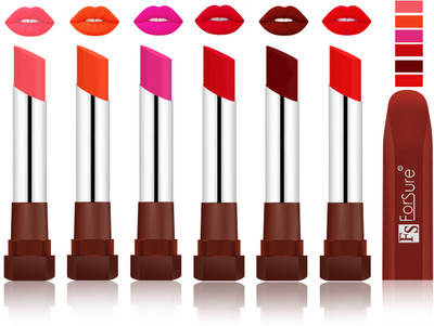 

Forsure Peach, Nude, Rose Pink, Sweet Red, Dark Maroon, Romantic Red VELVET MATTE LIPSTICK(Peach, Nude, Rose Pink, Sweet Red, Dark Maroon, Romantic Red)