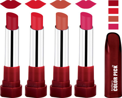 

EYEFLAX'S COLORPICK SILK TOUCH MATTE MULTICOLOR LIPSTICK COMBO 18 (PACK OF 4)(MULTICOLOR)