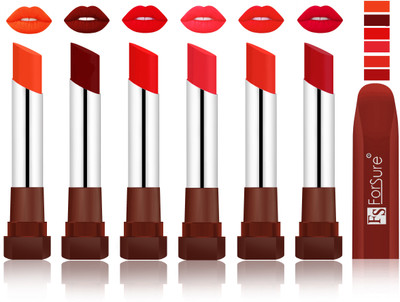 

Forsure Nude, Dark Maroon, Romantic Red, Peach, Beach Nude, Bright Red VELVET MATTE LIPSTICK(Nude, Dark Maroon, Romantic Red, Peach, Beach Nude, Bright Red)