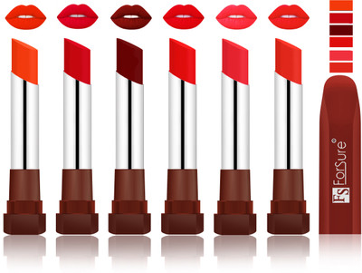 

Forsure Nude, Sweet Red, Dark Maroon, Romantic Red, Peach, Beach Nude VELVET MATTE LIPSTICK(Nude, Sweet Red, Dark Maroon, Romantic Red, Peach, Beach Nude)