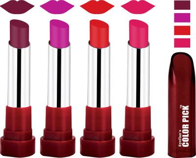 

EYEFLAX'S COLORPICK SILK TOUCH MATTE MULTICOLOR LIPSTICK COMBO 39 (PACK OF 4)(MULTICOLOR)