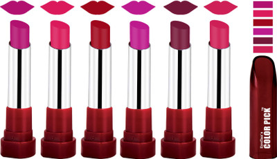 

EYEFLAX'S COLORPICK SILK TOUCH MATTE MULTICOLOR LIPSTICK COMBO 43 (PACK OF 6)(MULTICOLOR)