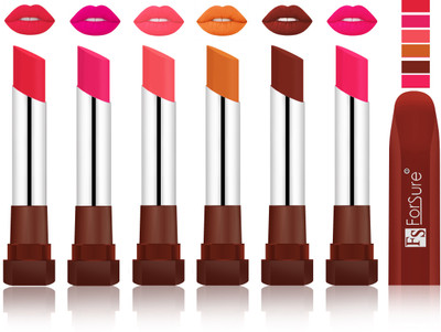 

Forsure Baby Pink, Rose Pink, Peach, Brick Nude, Maroon VELVET MATTE LIPSTICK(Baby Pink, Rose Pink, Peach, Brick Nude, Maroon)