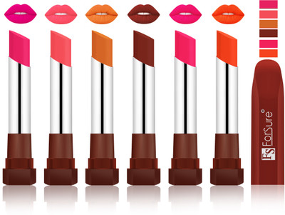 Forsure Rose Pink, Peach, Brick Nude, Maroon, Ruby Red, Nude VELVET MATTE LIPSTICK(Rose Pink, Peach, Brick Nude, Maroon, Ruby Red, Nude)