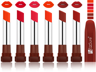 Forsure Nude, Baby Pink, Nude, Chocolate, Brown, Red VELVET MATTE LIPSTICK(Nude, Baby Pink, Nude, Chocolate, Brown, Red)