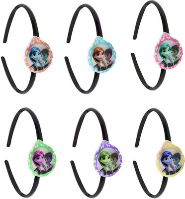 

Iyaan Beautiful Barbie Hair Band For Baby Girls For Party And Casual Wear, Black , Set Of 6 Makeup Headband