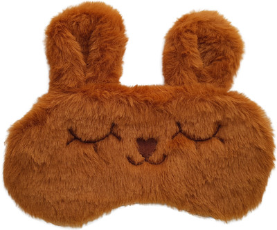

Jenna Fur Bunny Brown Sleeping Eye Mask for Insomnia, Meditation, Puffy Eyes and Dark Circles(1 g)