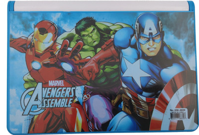 

Qzark Avenger white Board Avenger, Captain America Art Plastic Pencil Box(Set of 1, Blue)