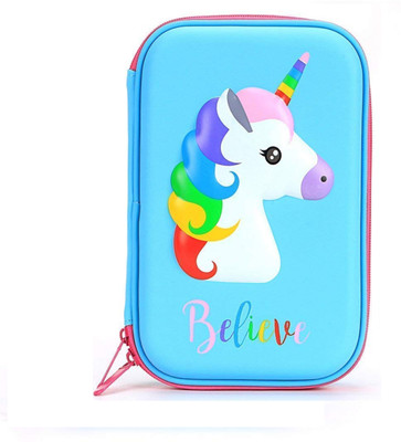 

ShopNGift Unicorn Unicorn Art Artificial Leather Pencil Box(Set of 1, Light Blue)