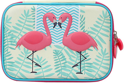 

ShopNGift NA Multi-Layer Large Capacity Double Zipper Cute Pencil Case for School Supplies Kids/Teenagers Art Artificial Leather Pencil Box(Set of 1, Light Blue)