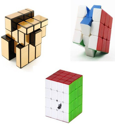 

signomark Magic Rubik Cube Puzzle Brainstorming Game (Gold+3x3x3 & 4x4x4) (3 Pieces)(3 Pieces)