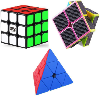 

Nabhya High Speed Magic Cube Combo Set of 3 (QIYI 3X3 ,2X2 & Pyraminx) Puzzle Brainstorming Game Toy(3 Pieces)