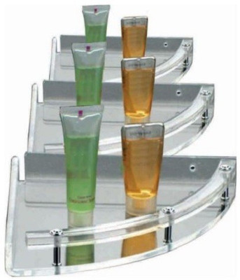 60 Off On Ssse Unbreakable Wall Mounted Acrylic Corner Shelves Bathroom Cabinets Set Of 3 Pcs 14 11 9 Inches Polypropylene Wall Shelf Number Of Shelves 3 White On Flipkart Paisawapas Com
