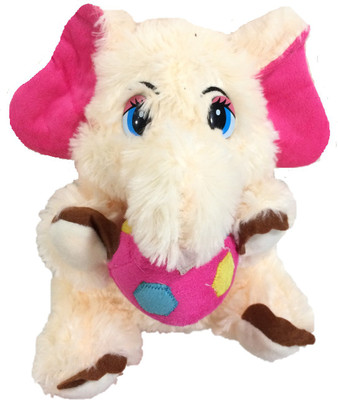 

CREATIVEVILLA CUTE CREAM ELEPHANT WITH BALL PLUSH STUFFED SOFT TOY CVST7109 - 24 cm(Multicolor)