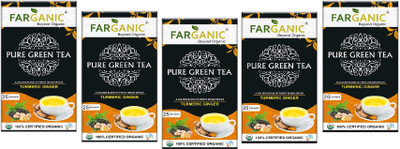 

FARGANIC Buy Pack Of 5 Box Of 100% Certified Organic Digestive Tea 125 Tea Bags Senna, Cinnamon, Fennel, Ginger, Peppermint Green Tea Bags(125 Bags, Box)