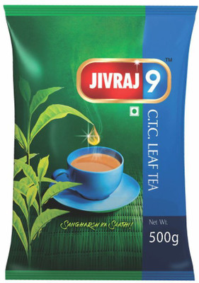 

Jivraj Tea Limited Jivraj 9 CTC leaf tea 500 g Unflavoured Tea(500 g, Pouch)