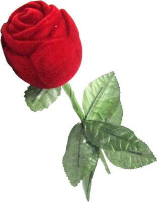 

KINDRED Red Rose Shaped Ring Box , Designer Ring Box, Rose Ring Box Ring Holder Vanity Box(Red)