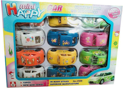 

A M TRADERS 12 Pcs new mini series Car for kids(Multicolor)