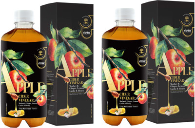 

Oosh Apple Cider Vinegar with Mother Vinegar & Ginger, Garlic, Lemon & Honey 1000 ML ( Pack of 2 x 500 ML each) Vinegar(1000 ml, Pack of 2)