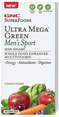 

GNC Ultra Mega Green Mens Sport Multi Tablets, 60 Count(60 No)