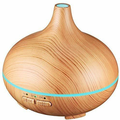 

Foolzy 400ml Aromatherapy Essential Oil Diffuser Wood Grain Aroma Diffusers Cool Mist Humidifier with Timer Adjustable Mist 7 Color Changing Night Lights Waterless Auto Shut-off Portable Room Air Purifier(Brown)