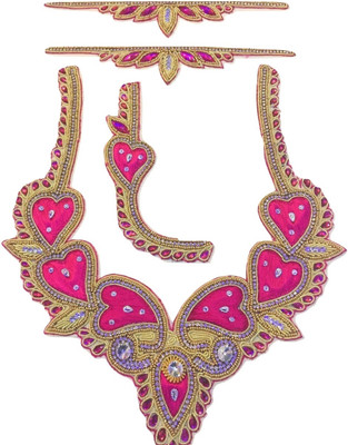 xldreams Designer Pink Blouse Pacth for Blouse/Lehenga