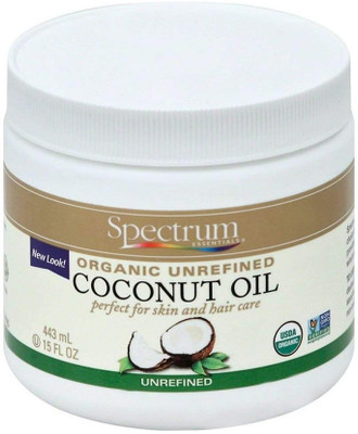 Spectrum Organic Unrefined Coconut Oil For Body & Hair -- 15 fl oz(443 ml)