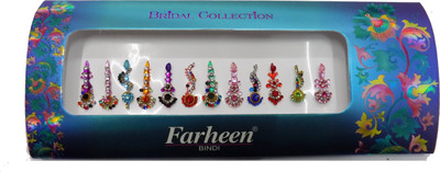 

Farheen FRN BRIDAL COLLECTION BINDI 4 FORHEAD Multicolor Bindis(INDIAN FANCY BINDI)