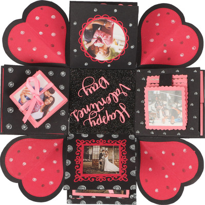 

Craft My Emotions 3 Layered Explosion Box Valentine's Special (Pink) Greeting Card(Pink, Pack of 1)