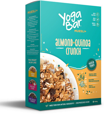 

Yogabar Wholegrain Breakfast Muesli+ - Almond + Quinoa Crunch(400 g, Box)