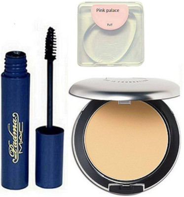

pink palace Silicon puff,Mac studio perfect compact,Padma mascara (Set of 3)(Set of 3)