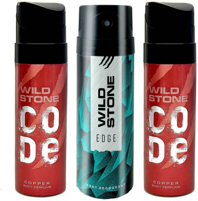 

Wild Stone Edge and 2 Copper Body Mist - For Men(390 ml, Pack of 3)