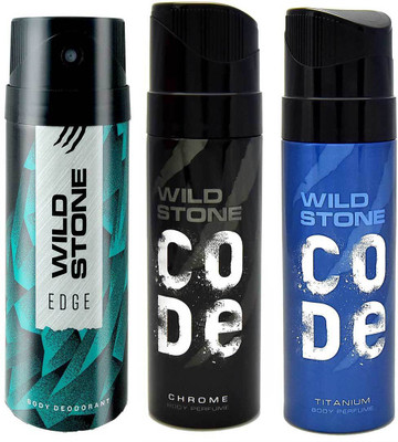 

Wild Stone Edge, Chrome and Titanium Body Mist - For Men(390 ml, Pack of 3)