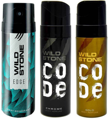 

Wild Stone Edge, Chrome and Gold Body Mist - For Men(390 ml, Pack of 3)