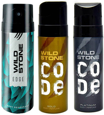 

Wild Stone Edge, Gold and Platinum Body Mist - For Men(390 ml, Pack of 3)