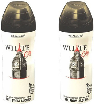 

Al Nuaim White City Deodorant for Man 200ml Deodorant Spray - For Men(200 ml, Pack of 2)