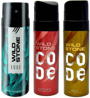 

Wild Stone Edge, Copper and Gold Body Mist - For Men(390 ml, Pack of 3)